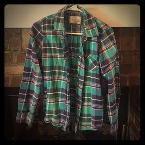 Button down flannel top