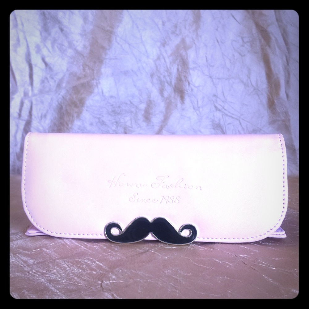 Pink mustache wallet
