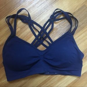 Blue cross back bra