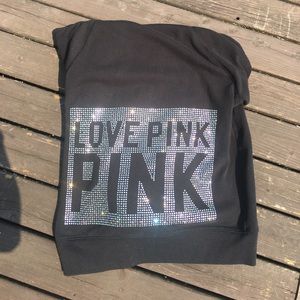 Black Jacket w/ rhinestones✨by: PINK VS