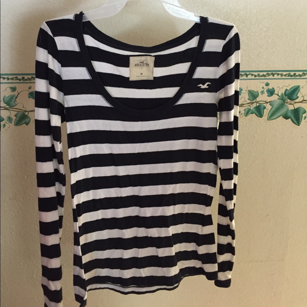 Striped long sleeve shirt.