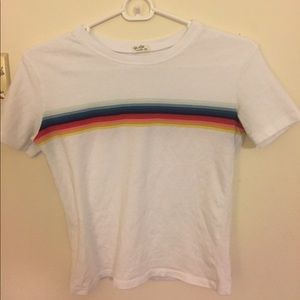 Brandy Melville Rainbow Stripe Tee