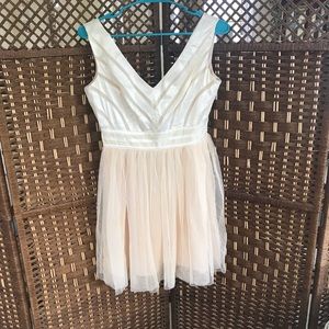Cream homecoming/formal dress