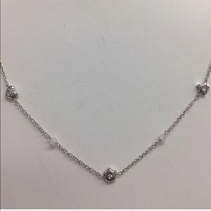 Sterling Silver Simple Stars and Heart 14"Chain