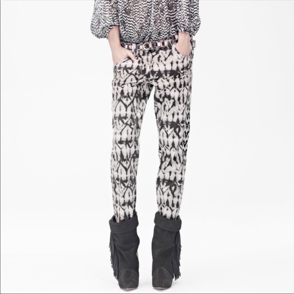 Isabel Marant for HM pour tie dye biker pants