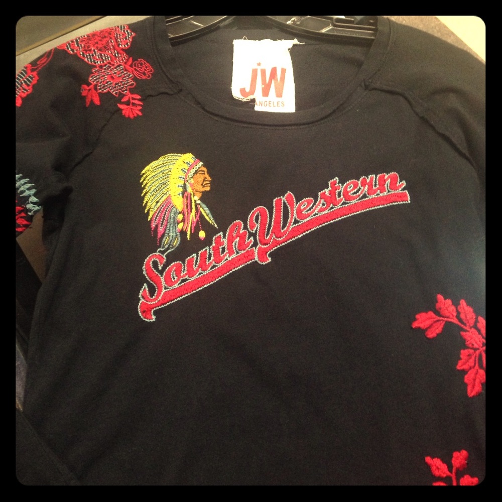 Johnny Was Long Sleeve Embroidered Shirt S