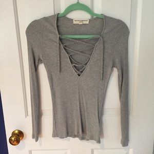 Urban outfitters grey long sleeve top