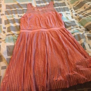 Pink/peach pleated dress