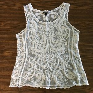Embroidered Express tank top