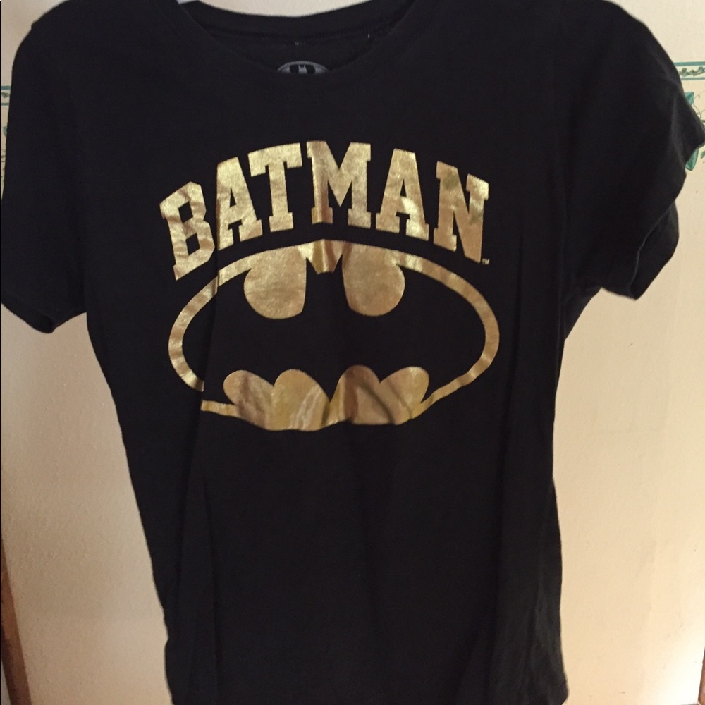 Black and gold batman shirt.