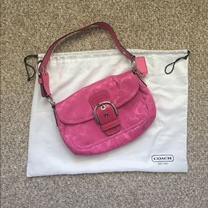 NWOT Coach Hot Pink Logo Handbag