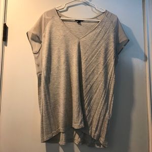 Sheer sleeved v-neck