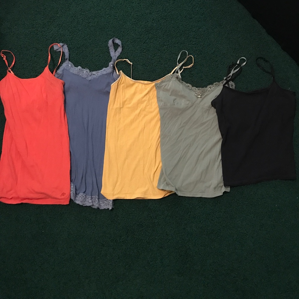 An assortment of camisoles.