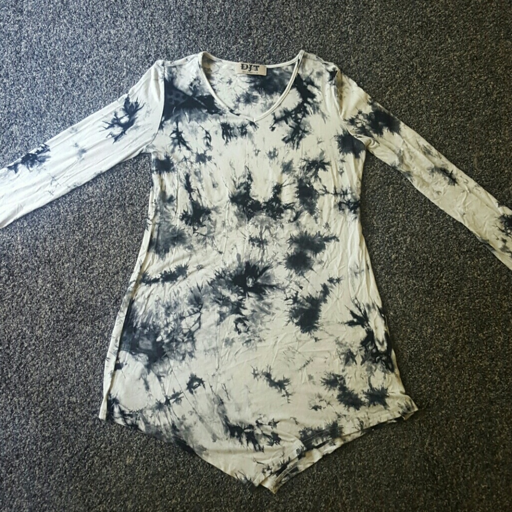 Black and white marble dress/long shirt