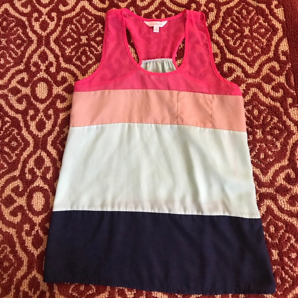 Racerback Color block Tank
