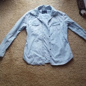 Light Wash Denim American Eagle Shirt