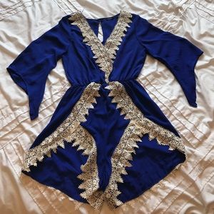 A lace detailed romper