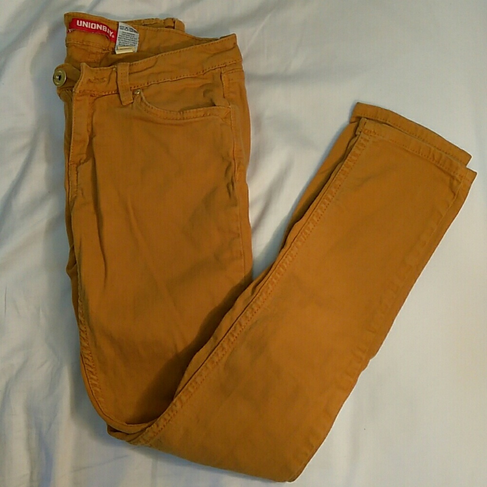 orange UnionBay denim skinny jeans