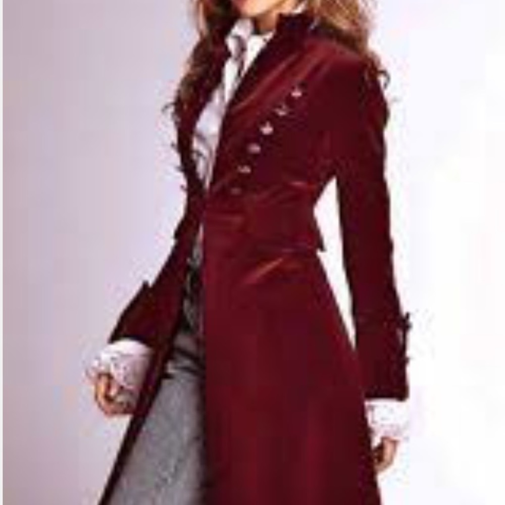 Velvet pea coat, fully lined