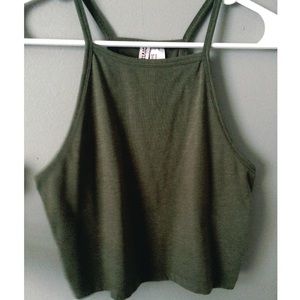Olive crop top