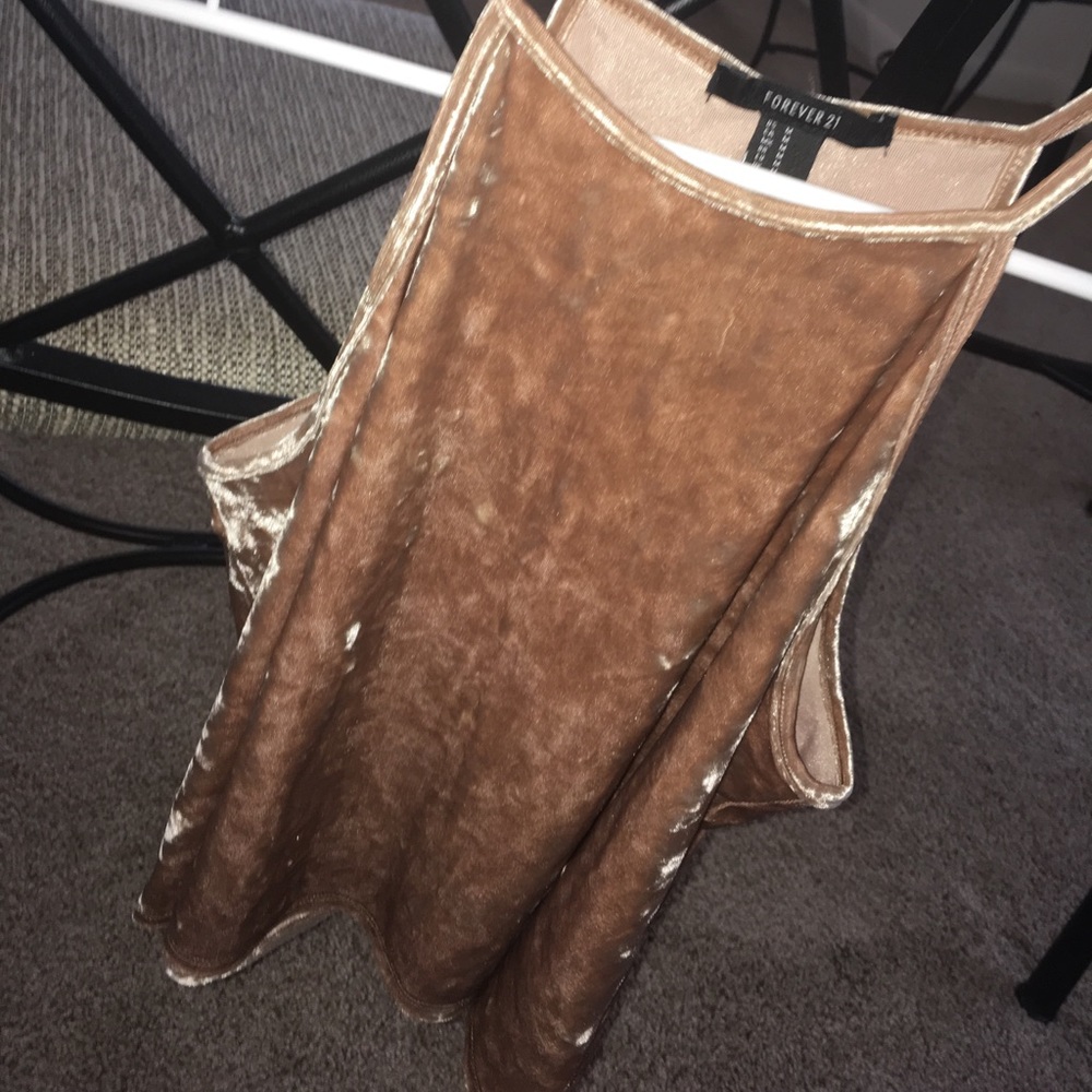 Champagne colored strapped dress shirt
