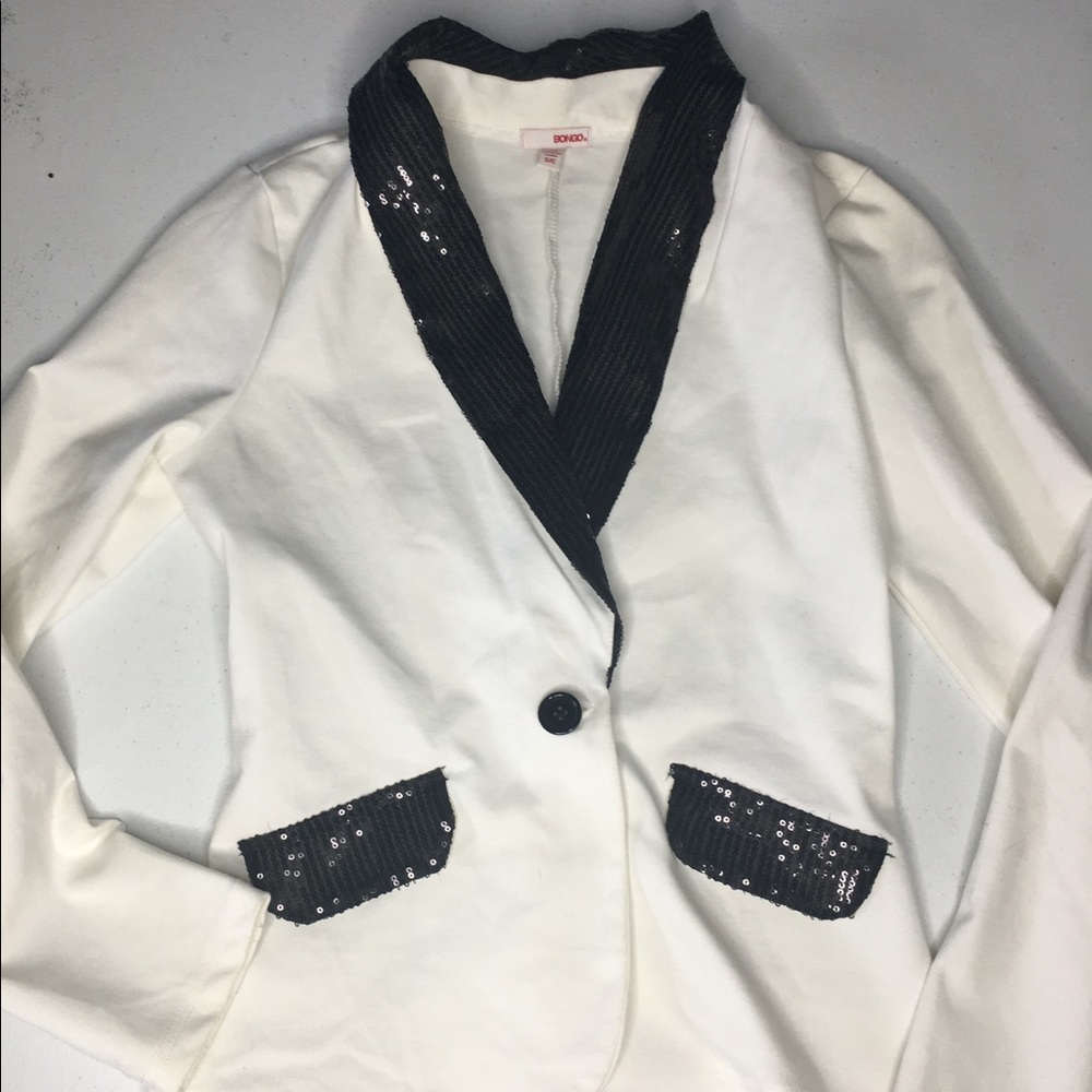 White / sequin blazer