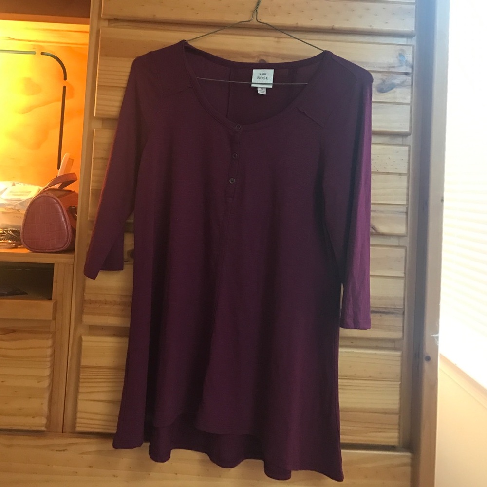 Knox Rose plum comfortable lounge shirt