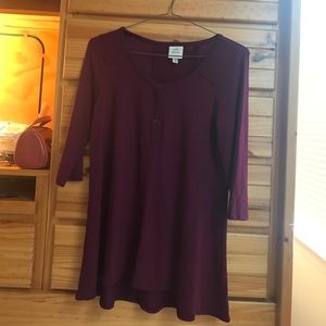Knox Rose plum comfortable lounge shirt