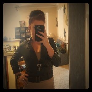 Cropped Leather Jacket