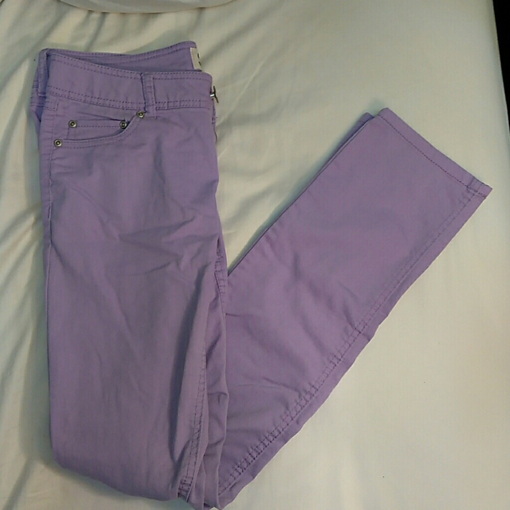 purple Kohl's SO skinny jeans