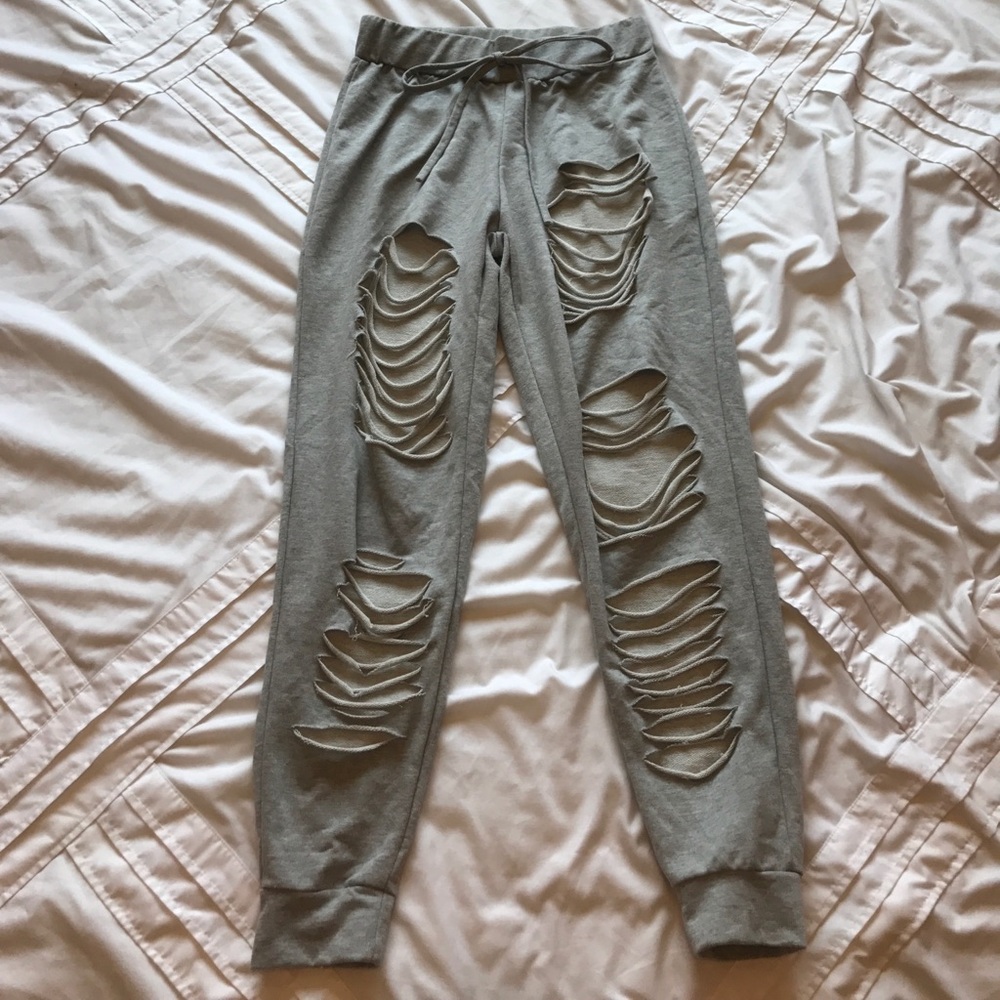 Distressed Skinny Sweats