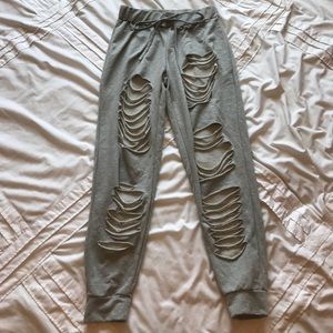 Distressed Skinny Sweats
