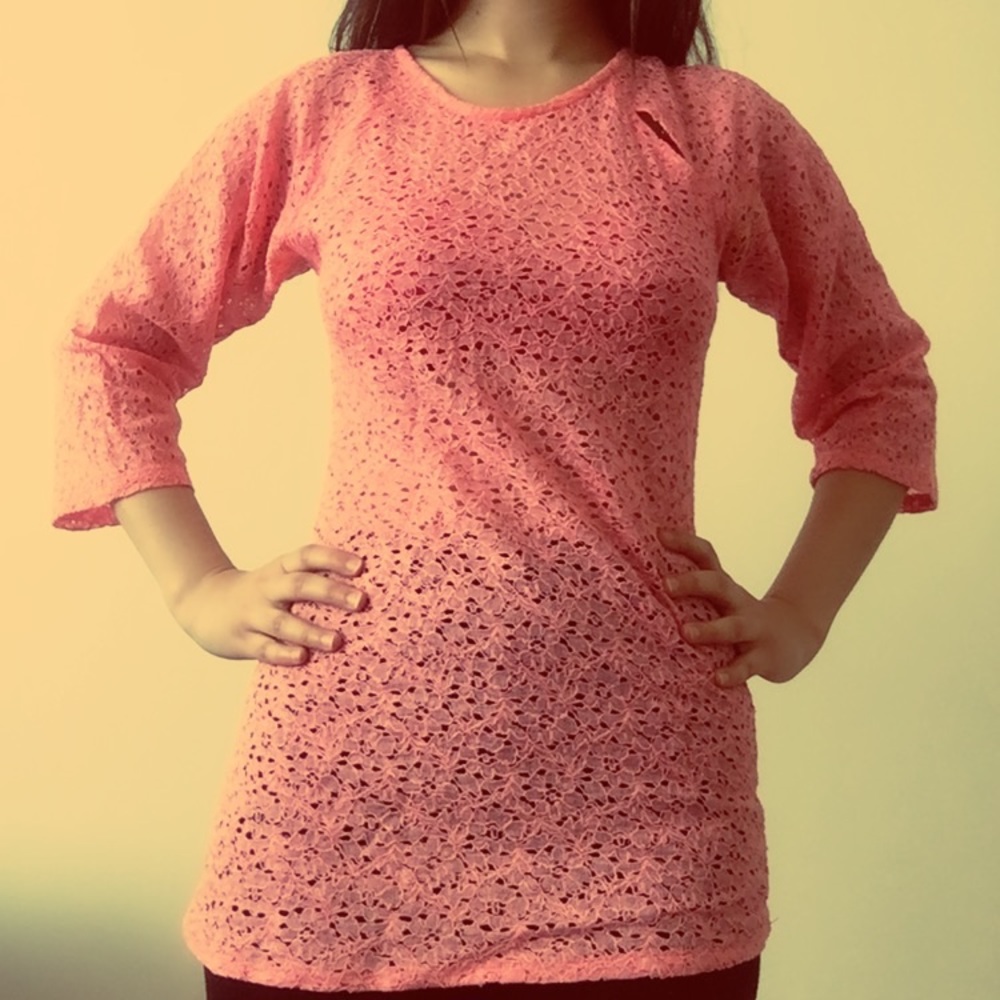 Floral Lace Tunic Top