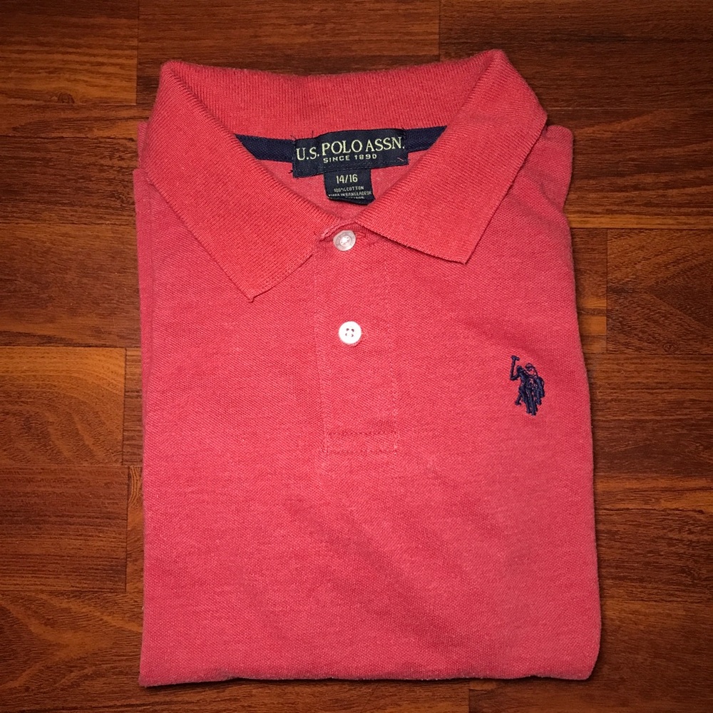 U.S Polo Assn. Boys Classic Polo Shirt SZ14/16 Red