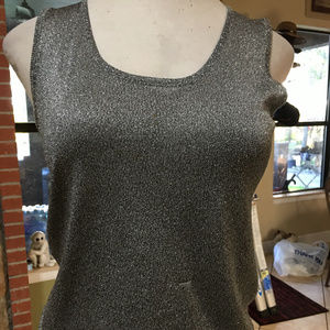 The Limited Tank Silver Metallic Tank Top