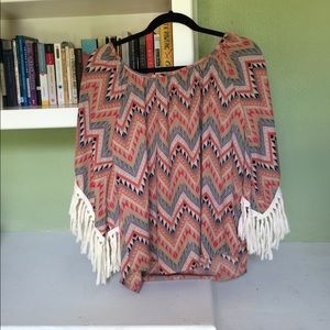 Fun tribal top. Size small.