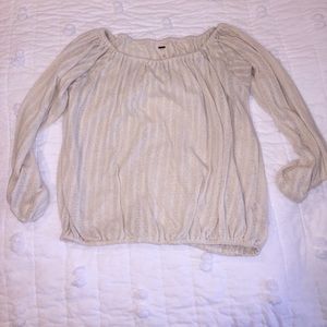 FP off the shoulder knit top