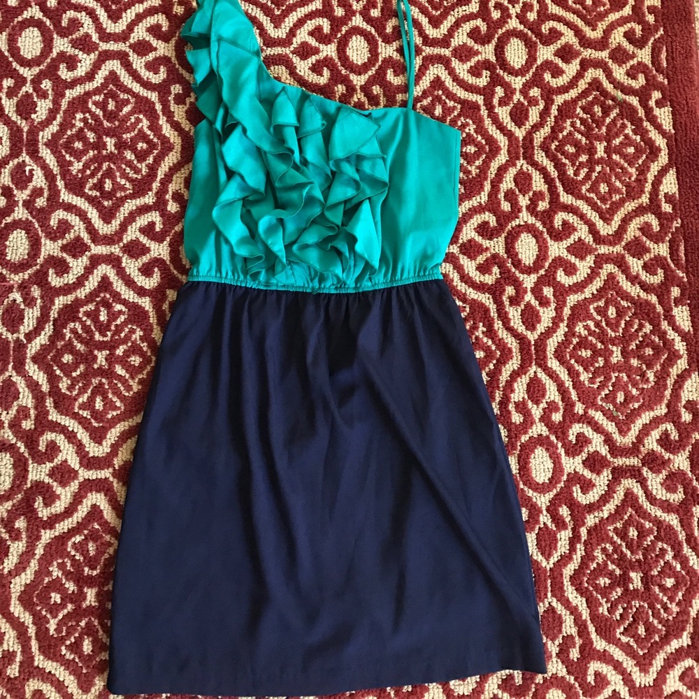 Navy/teal dress