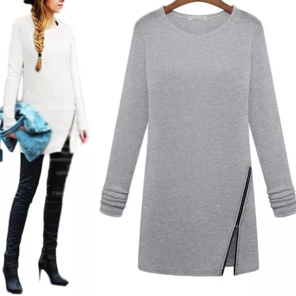 Long Sleeve Extra Long Top - Picture 2 of 6