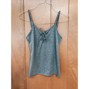 criss cross lace up tank
