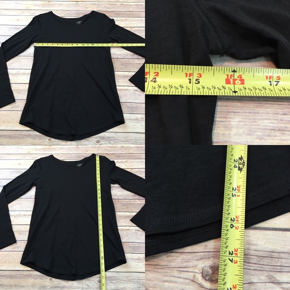 SOLD 💟Sz Small LOFT Curved Hem Long Sleeve Top - Picture 2 of 8