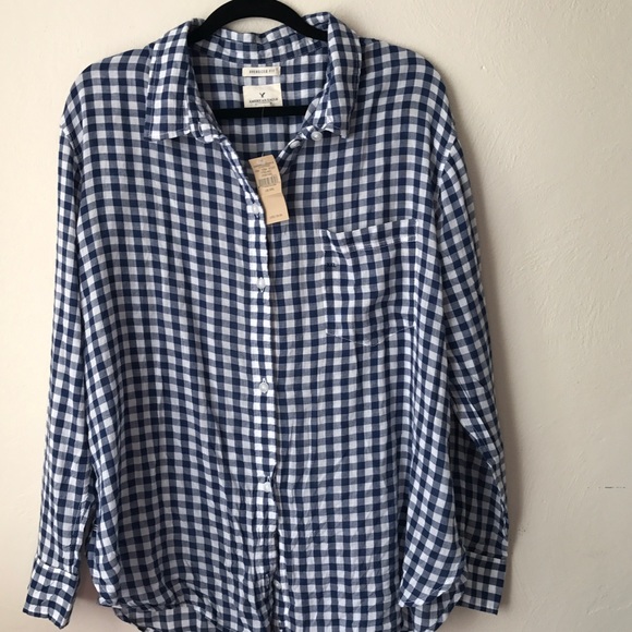 American Eagle Outfitters Tops - American Eagle Oversized Fit Button-Down Top