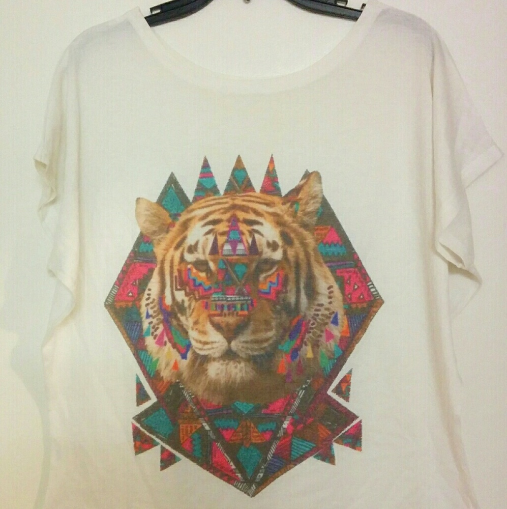 Geometric Tiger Print Shirt