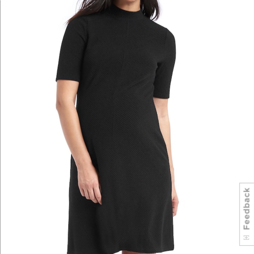 GAP maternity rib-knot mockneck dress