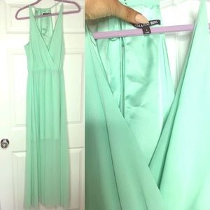Mint green flow dress