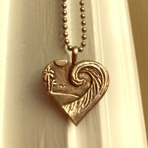 Heart beach necklace