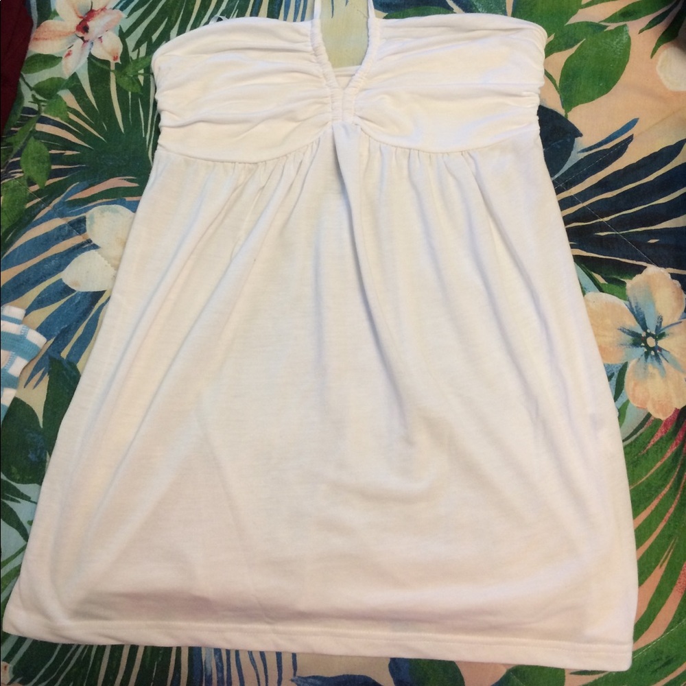 Tube top with strings