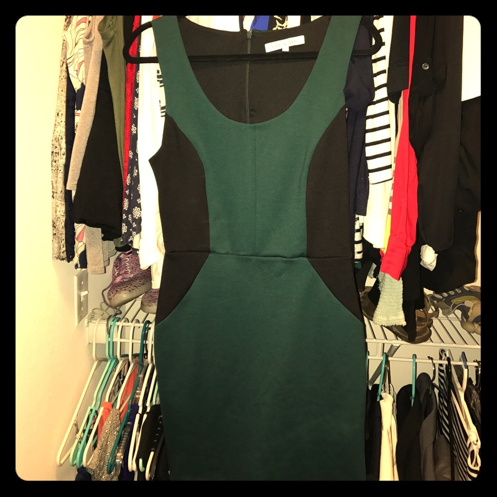 NWT emerald color block dress