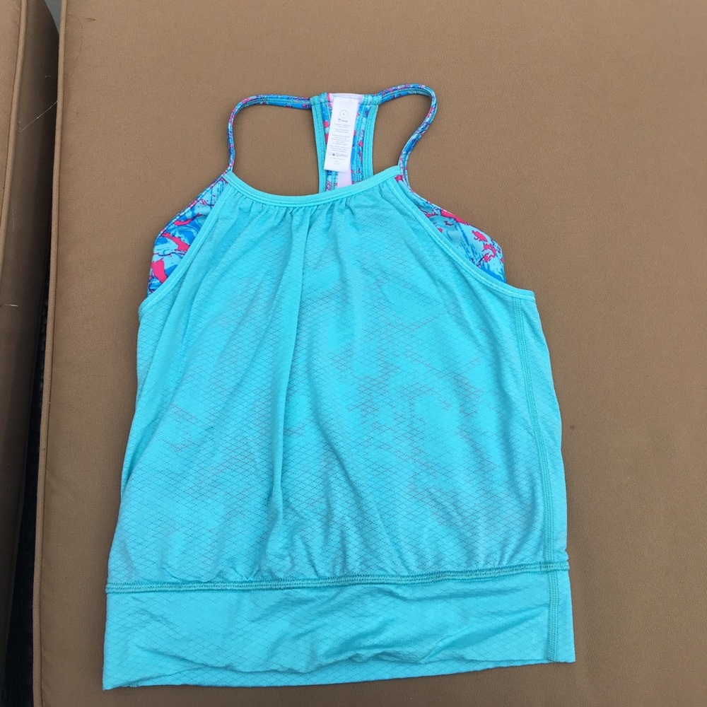 Blue athletic ivivva double layer shirt