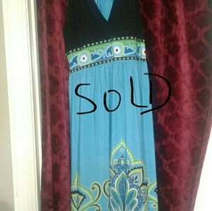 Peek a boo back halter dress